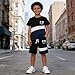Klyatpxoen Size 11 12 Years Teen Boys Clothes 2 Piece Color Block Short Sleeve T-Shirt Tops & Shorts Set Fashion Teen Boys Summer Clothing Set Royal Blue(11-12Y)