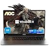 AOC Computadora portátil AX15 2025, pantalla FHD de 15.6 pulgadas, portátiles de trabajo con procesador N97 (hasta 3.6 GHz) 16 GB de RAM, 512 GB SSD, computadora portátil Windows 11, ligera y delgada