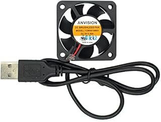 ANVISION 40mm by 10mm 4010 Dual Ball Bearing DC 5V USB Brushless Cooling Fan, YDM4010B05