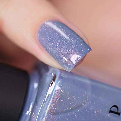 Image of ILNP Dusk To Dawn - Dusky Blue Holographic Nail Polish