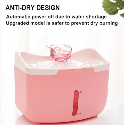 Fuente automática de agua para gatos 2L, ultra silenciosa miniatura 6