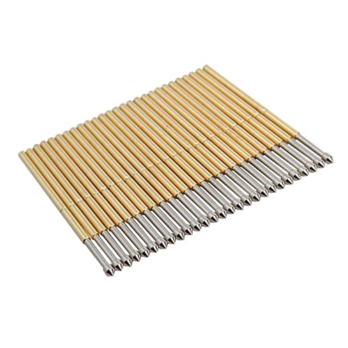 Image of 100PCS P100-E2 Spring Test Pins, 3A Spring Test Probe Pin Set, Brass 1.5mm Round Spring Test Probes, Conical Head Spring Probe Pin Replacement PCB Testing Tools
