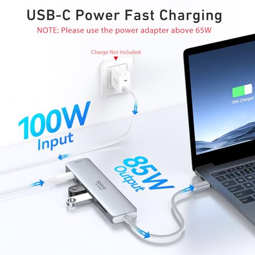 7 in 1 USB C Dongle with HDMI, microSD/SD Card Reader, USB C Data Port,100W PD, and 2 USB 3.0 Compatible for MacBook Pro/Air, Dell XPS, Lenovo Thinkpad. by Selore&S-Global - Image 4
