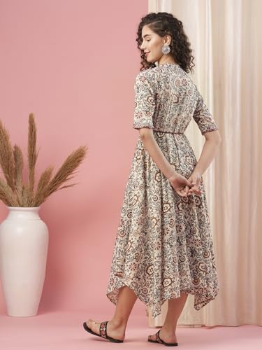 Image of Globus Women Ethnic Dresses (3641302001 Off-White S)