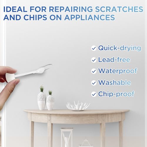Specialty Appliance Touch Up Paint, Appliance Paint, Suitable for Refrigerators, Washers, Dryers, Dishwashers, Micro-wave oven and Other Appliance.1 Fl Oz/30ml (Matte White)