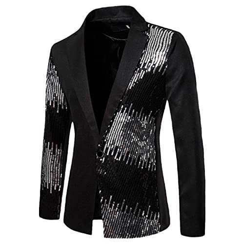 Blazer à paillettes pour homme noir le costume idéal pour vos soirées de gala