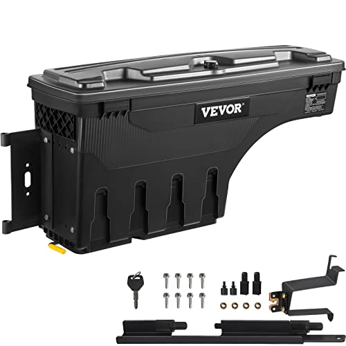 VEVOR Truck Bed Storage Box 6.6 Gal Black Driver Side