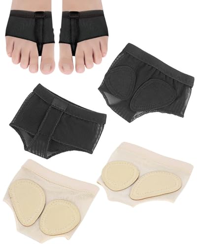 TOZBLEU 2 pares Danza Pad Protezione Piede,Zampe di Balletto Zampa da Ballo Infradito da Ballo Cuscinetto Proteggi Plantare Zampe Antiscivolo Traspiranti Mezza Cuscinetti Metatarsali Cuscinetti