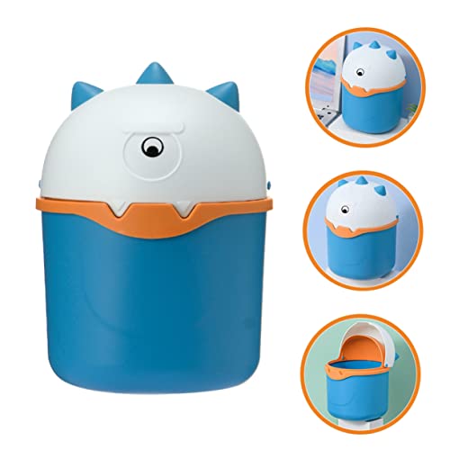 Bote de basura mini de plástico con tapa para escritorio miniatura 6