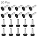 uxcell 20pcs M6 x 20mm Metric Male Thread Knurled Knobs, Thumb Screw Clamping Knobs Grip Plastic Handle Hand Knobs with Threaded Stud, Black