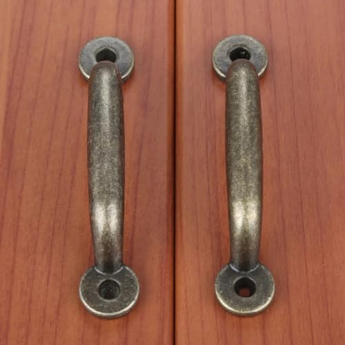 Tiradores y pomos con tornillos de bronce para cajas de madera y cómodas 4