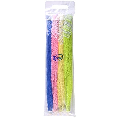 Mesh Screen Food Cover Tents - Set of 4 Umbrella Screens to Keep Bugs And Flies Away From Food at Picnics, BBQ & More - 4 Colors (Pink, Green, Blue, Yellow)