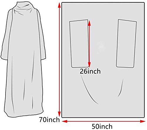 Nzjhhmxg Adult Wearable Blanket-Wearable Blanket With Sleeves-Reading Blanket For Lazy Men And Women Elegant Lightweight Suitable For Office, Reading, Sofa Watching Tv50×70Inch（Pattern A） #TOP1