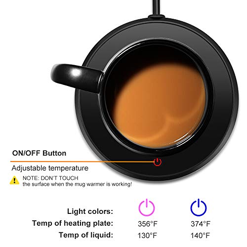 Smart Coffee Warmer, Coffee Mug Warmer, Mug Warmer for Desk with Auto Shut Off, ANBANGLIN Coffee Cup Warmer for Coffee Milk Tea, Candle Wax Cup Warmer Heating Plate, Great Gift - Thumbnail 3