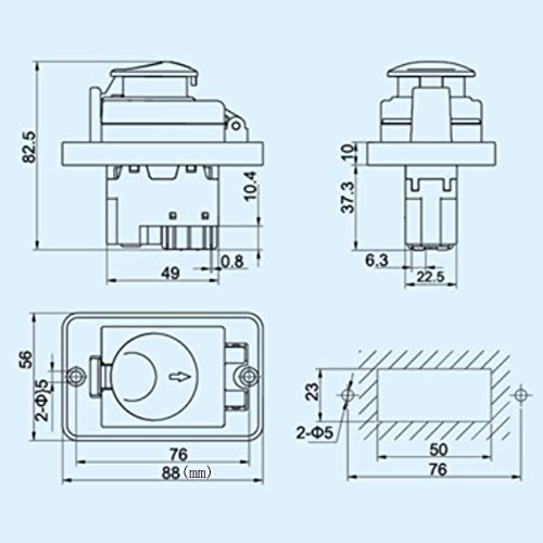 Interrupteur électromagnétique AC-3 AC250V commande machine industrielle DZ6-2 - 6