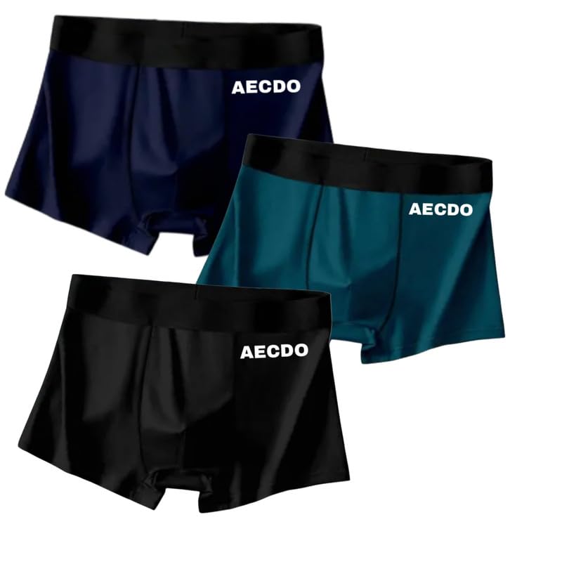 Men's Nylon Underwear ? Stretchable Breathable Boxer Briefs with Soft Waistband | Seamless Comfort Fit for Daily & Active Wear Pack of 3 (1005)