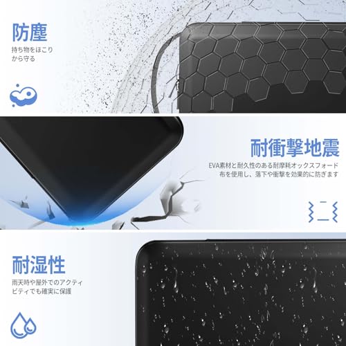 Switch 2用収納ケース【令和7年新登場】Nintendo Switch 2用 キャリングケース EVAハードシェル スイッチ2本体と周辺機器をまとめて収納 スイッチ2本体/Joy-Con2/10枚ゲームカード/電源アダプタ/ケーブル/イヤホンなど全部収納可能 防水 防塵 耐衝撃 大容量 全面保護 持ち運び便利 外出/旅行用 (黒)