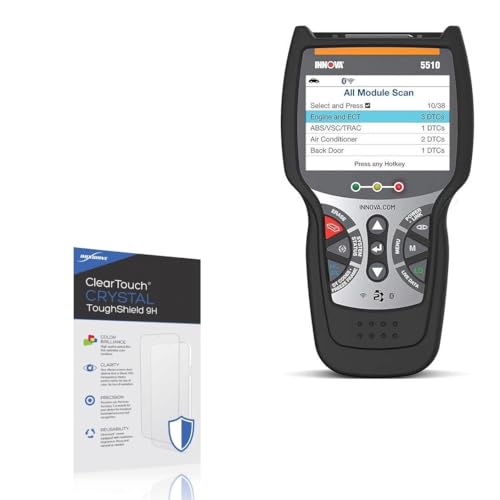 BoxWave Screen Protector Compatible With Innova 5510 OBD2 Scanner (2.8 in) - ClearTouch Crystal ToughShield 9H (2-Pack), Clear 9H Tough Flexible Film Screen Protector
