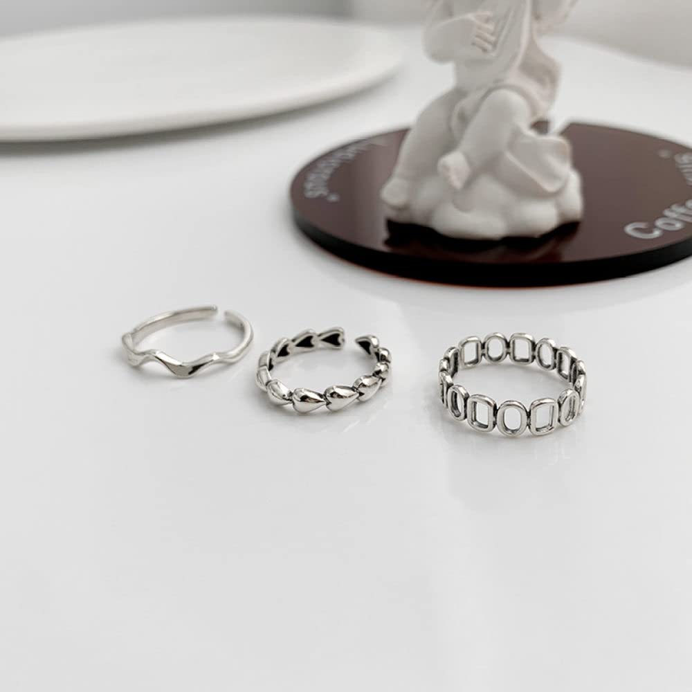 Ring Zilver 925 Dames,S925 Sterling Zilver Golvende Ring Verstelbare Ringen Temperament Open Ring Zilveren Duim Ring Eeuwigheid Ring Bruiloft Charme Sieraden Cadeaus Voor Mannen Meisjes Dames Ring Zilver 925 Dames,S925 Sterling Zilver Golvende Ring Verstelbare Ringen Temperament Open Ring Zilveren Duim Ring Eeuwigheid Ring Bruiloft Charme Sieraden Cadeaus Voor Mannen Meisjes Dames