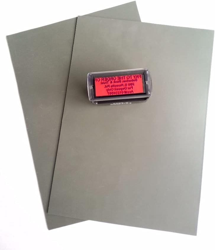 Laserable Rubber Bundle of 10 Pcs Rubber Sheet for Laser Engraving Machine of 2.3mm Size