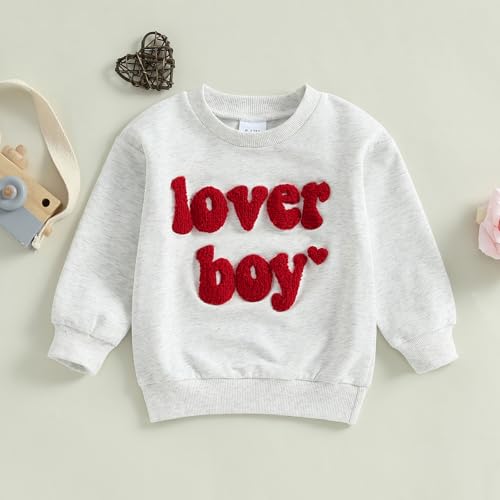 Toddler Boys Sweatshirts Long Sleeve Crew Neck Letter Embroidery Pullovers Baby Spring Tops2