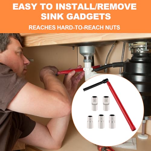 MXTIMWAN Standhahnschlüssel, Standhahnmutterschlüssel, Wasserhahn Montagewerkzeug 8-12mm, Schlüssel für Spültischarmatur für Waschbeckenarmatur Sanitärinstallationen