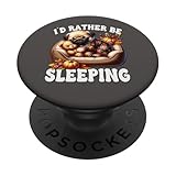 id rather be sleeping dog autumn fall graphic for pug dad popsockets popgrip adesivo