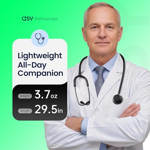 Lightweight Stethoscope, Dual-Frequency Diaphragm, Bell & Diaphragm & Pediatric Diaphragm, Noise-Reducing Silicone Ear Tips, Ideal for Doctors, Nurses, Students Use - Stethoscope Accessories