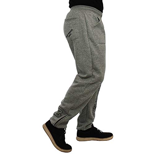 Foto von Brachial Premium Herren Sporthose Gain Grau M - Trainingshose Jogginghose Sweatpants für Fitness Bodybuilding Freizeit