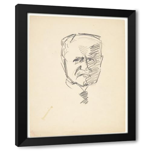 ArtDirect Studie til portræt af drmed Carl Lorentzen 1860-1932 Custom Framed Art Print Giclee Print or Canvas Options with Various Sizes and Customization by Edvard Weie