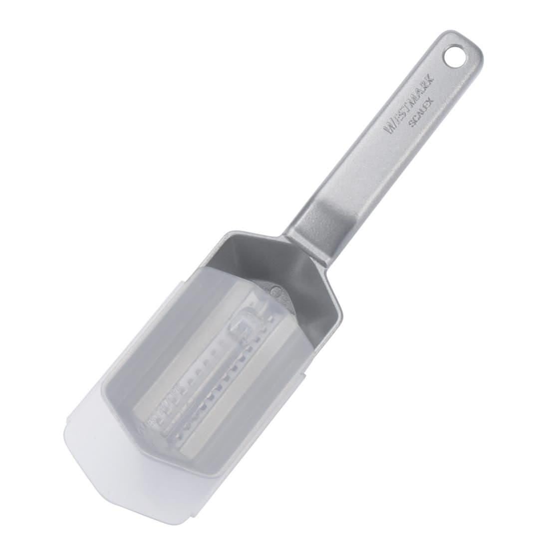 Westmark Desquamatore con vaschetta do raccolta, Alluminio, Rivestimento alimentare, Acciaio inox, 21 x 5,9 x 5,3 cm, Scalex, Argento, 65002260