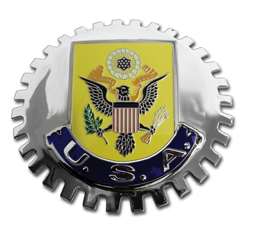 Image of USA Eagle Grill Badge United States Coat of Arms Emblem for Trucks and Cars