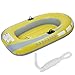SANON Gommone Zattera in PVC Giallo Due Persone Canottaggio Air Boat Pesca alla Deriva Attrezzo Subacqueo Touring Kayak Senza Copertura Estiva per Bambini Adulti Carico 90Kg