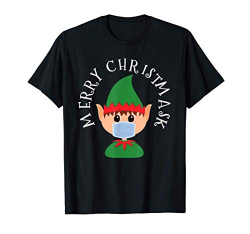 Funny Elf Merry Christmask 2020 Camiseta