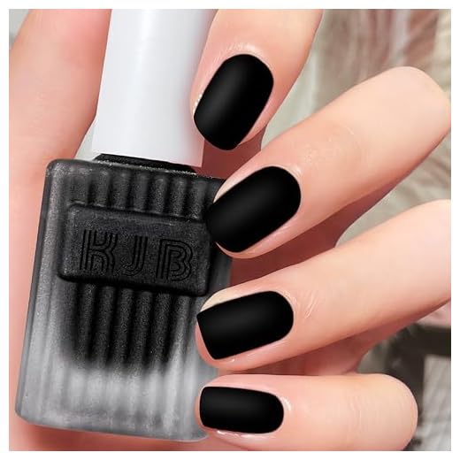 Esmalte de uñas negro mate – secado rápido, larga duración, a base de agua, sin lámpara UV, esmalte clásico Air Dry para uñas y manicura femenina, 12 ml Quick Dry Nail Pulish, DIY Nagellack (Black)