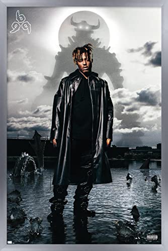 Trends International Juice WRLD - Fighting Demons Album Cover Wall Poster, 34L x 22.4W, Silver Framed Version