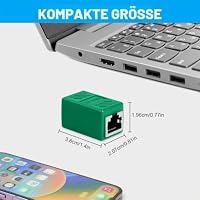 AXFEE RJ45 Kupplung Cat7, 3PCS CAT6 Kupplung Verbinder, Kabel Verlängerung – Ansicht 2