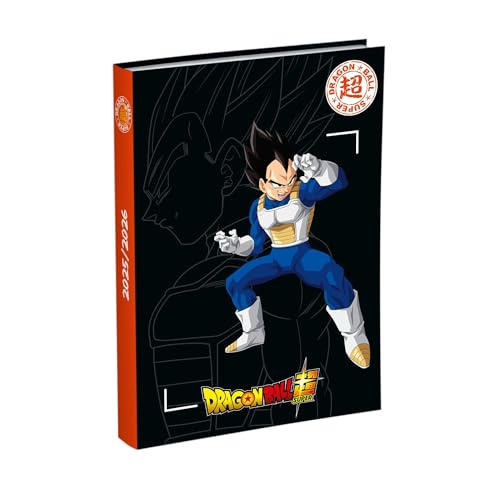 Exacompta - Rif. 017934B - 1 agenda giornaliera Forum Dragon Ball, 12,5 x 17,5 cm, agosto 2025 a luglio 2026, visuale Vegeta