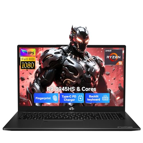 NIMO 17.3 Gaming-Laptop Ryzen 9 8945HS (Beat i9-13900H, Up to 5.2GHz) 16GB RAM, 512GB SSD, Radeon...
