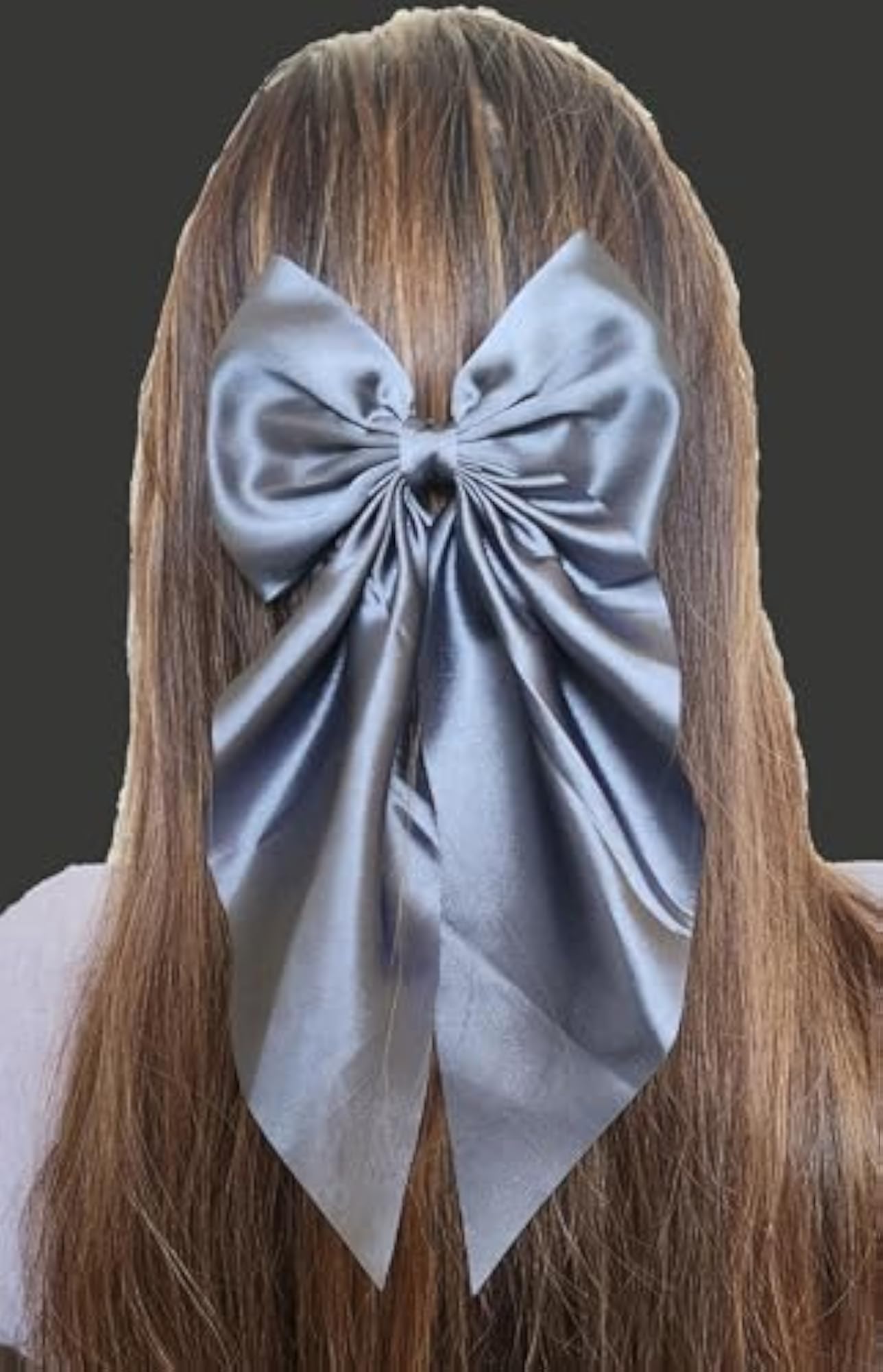 2pc Satin Bows Claw Clips for Women & Girls, Trendy