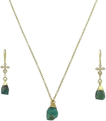 18k Gold Vermeil Natural Yellow Citrine Rough Stone Healing Crystal Pendant Necklace, Yellow Gold Tone