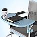 Wheelchair Table Tray Universal Removeble Tray with 2 Cup Holders Desk Accessories for Eating Reading Resting(Gray)