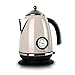 Klarstein Aquavita Chalet bouilloire électrique design rétro (1,7L, 2200W, thermomètre analogique, poignée Cool-Touch, arrêt automatique, socle pivotable) - champagne