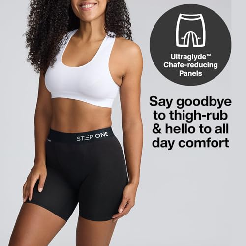 Image of STEP ONE Womens Boxers Underwear, 3-Pack, Viscose from Bamboo Womens Underwear, Moisture-Wicking, Anti-Chafing Boxers