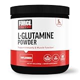 Force Factor L-Glutamine Powder for Post Workout Recovery, Muscle Recovery, Healthy Muscle Function, and Immunity, 5000mg/5g Glutamine Supplement, Vegan, Non-GMO, 60 Servings