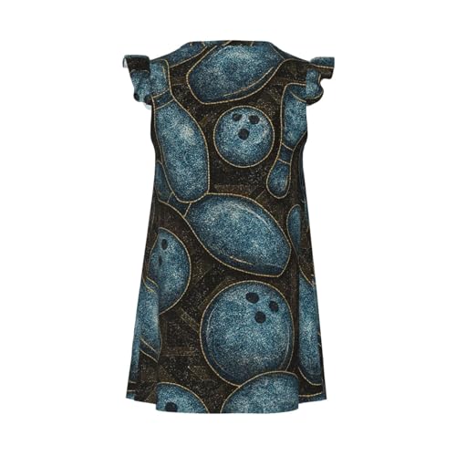 Augenstern Flutter Sleeve Nightgown Pajama Gown Bowling Ball Easy Pull-On Sleepwear Nightdress2