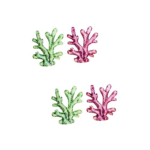 4 Pièces Tenture Murale Rétro Sculpture Murale Végétale Décor D'aquarium La Déco du Bureau Décoration Murale Côtière Plante D'appartement...