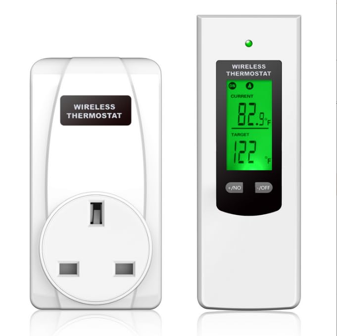 Jadeshay Funk Thermostat Steckdose 16A Digitaler Temperaturregler...