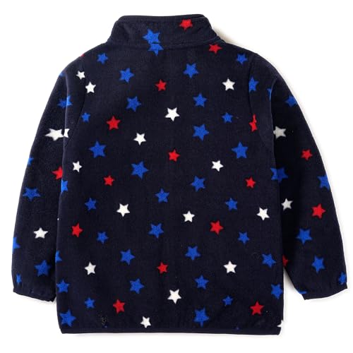 Image of Toddler Boys Girls Fleece Jacket Lightweight Fall Spring 2-12 Years | Soft Anti-Pilling Fleece, Easy Zip-Up, Hand-Warm Pockets, Windproof Stand Collar, Wear Alone or as Layer, Ideal for School