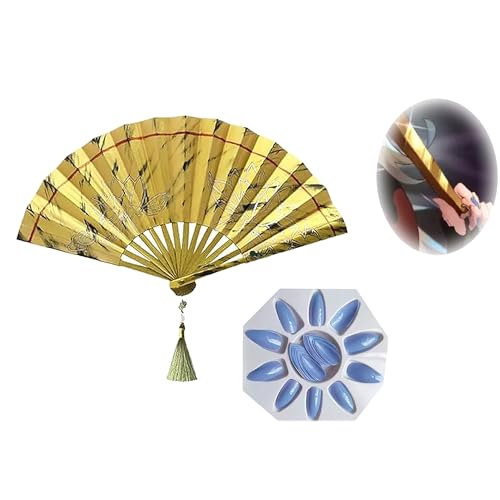Qmortech Douma Cosplay Fan Anime Douma Nail Prop Folding Fan Costume Accessories